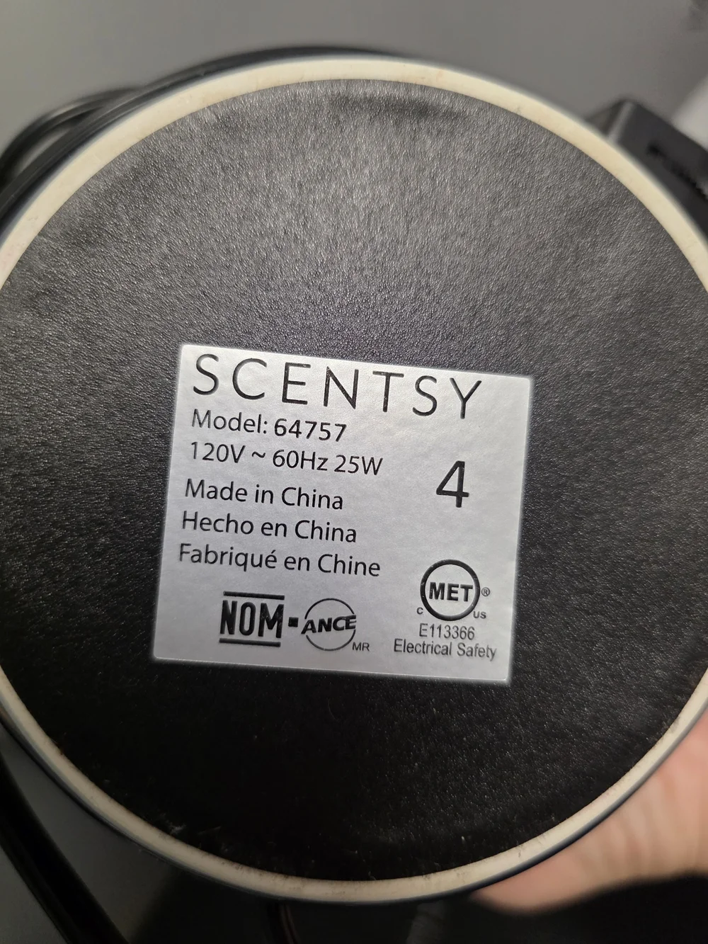 Scentsy NFL Licensed NFL Gray Electric Wax Warmer